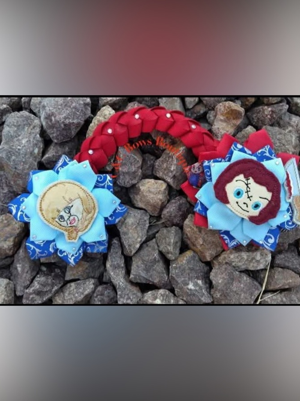 Tiffany & Chuky horror hairbow
